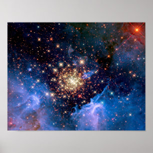 Póster Aglomerado estelar NGC 3603 - Foto da NASA Hubble