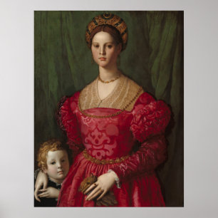 Poster Agnolo Bronzino Uma Jovem Mulher e Seu Menino