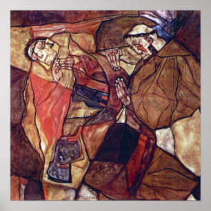 Póster Agonia, A Luta da Morte por Egon Schiele