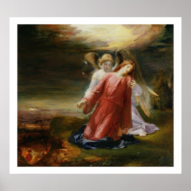 Poster Agonia no Jardim, 1858 (petróleo no painel) (Frente)