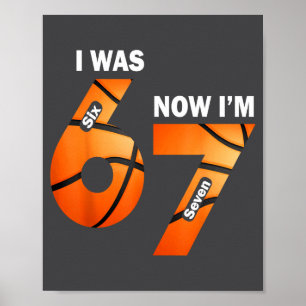 Poster Agora Ano 7 Eu Tenho 6 Anos Basquete 7 Eu