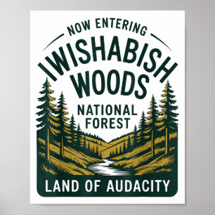 Poster Agora Entrando na Floresta Nacional I Wishabish Wo
