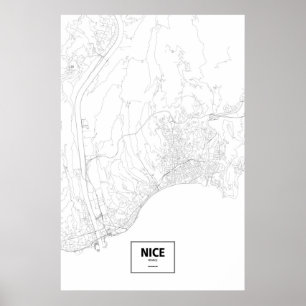 Póster Agradável, France (preto no branco)