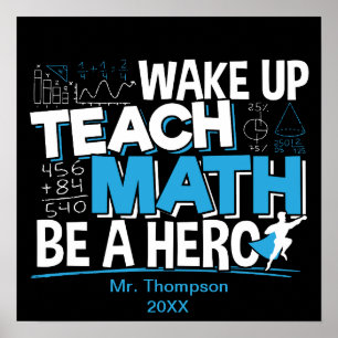 Poster Agradecimento ao Professor de Matemática - Ensine,