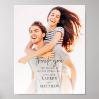 Agradecimento de Casamento Chic Minimalista Simple