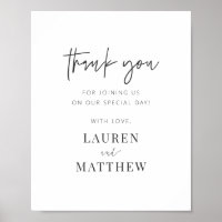 Agradecimento de Casamento Moderno Simples Minimal