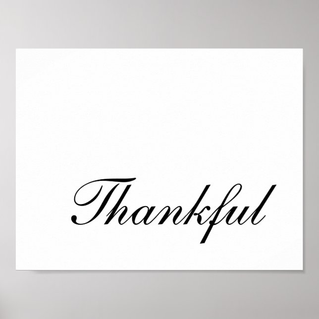 Poster Agradecimento Minimalista Script Agradecido (Frente)