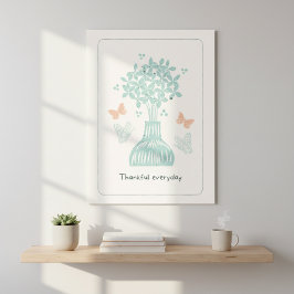 Poster Agradecimentos Todos os dias: Borboletas Pálidas e