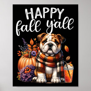 Poster Agradeço a abençoada queda do Buldogue inglês Y'a