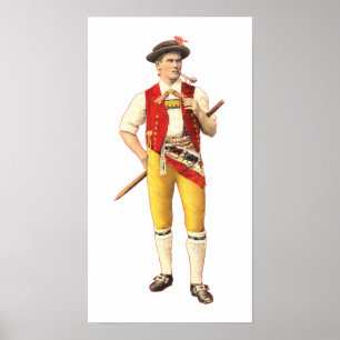 Poster Agricultor suíço de Appenzell Innerrhoden em Fig