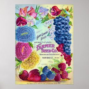 Poster Agricultores Seed Company Vintage Advertisement