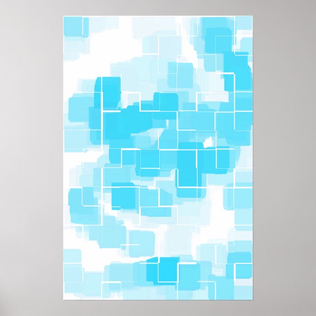 Póster "Água" Arte Geométrica (Frente)