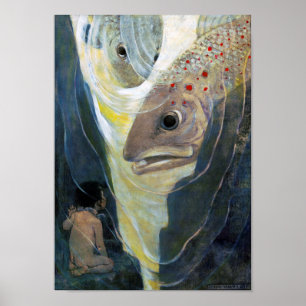 Poster Água, Bebê e Peixe, Jessie Willcox Smith