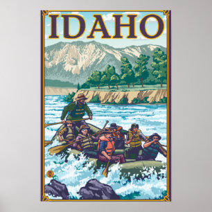 Póster Água branca que transporta - Idaho