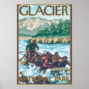 Poster Água branca que transporta - parque nacional de