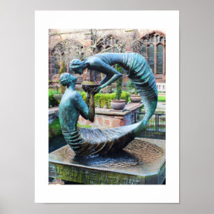 Póster Água da escultura da vida