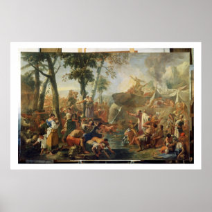 Póster Água do desenho de Moses da rocha (óleo em canva