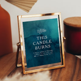 Poster Água do Oceano Mal-humorado Aquarela Este Castiçal