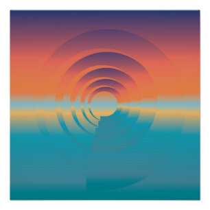 Póster água e horizonte