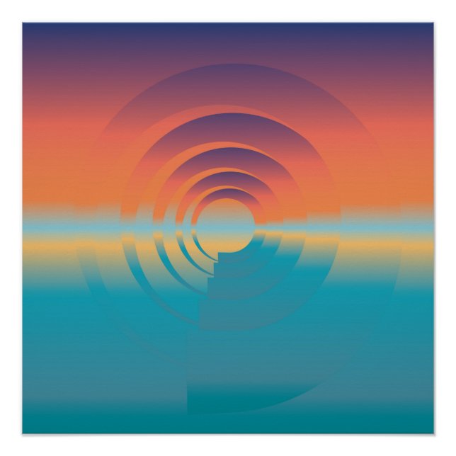 Póster água e horizonte (Frente)
