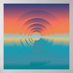 Póster água e horizonte