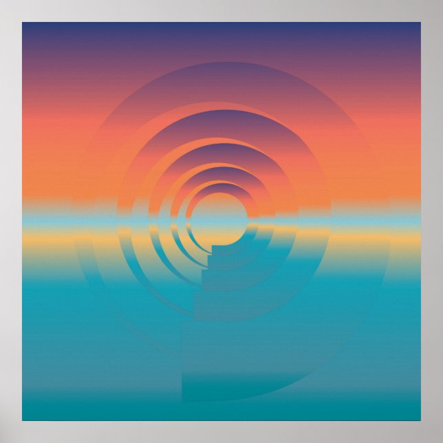 Póster água e horizonte (Frente)