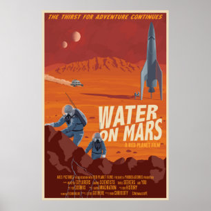 Póster Água em Marte