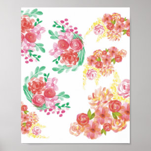 Poster Água flor