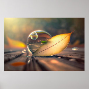 Poster Água Folha Calma Tranquil Natureza Campanha Pacífi
