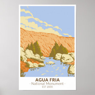 Poster Agua Fria Monumento Nacional Badger Primavera Cany