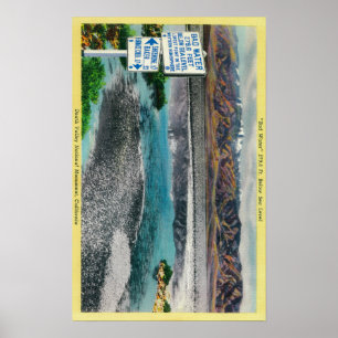 Póster Água má no monumento nacional do Vale da Morte