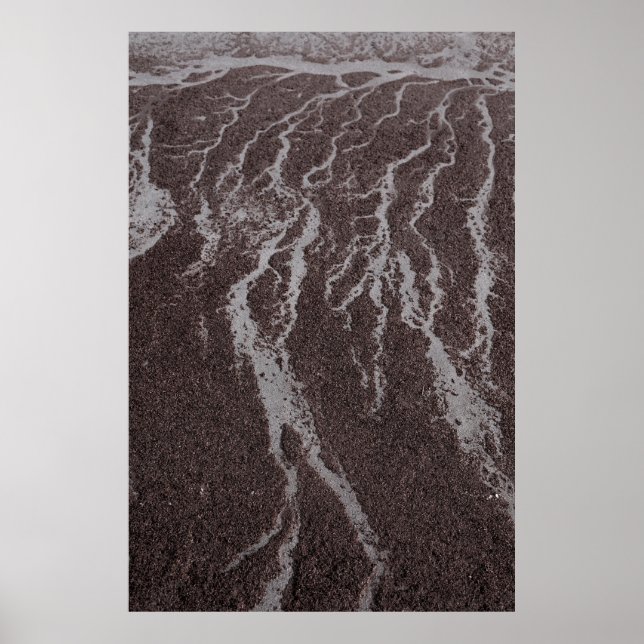 Poster Água na areia em terra (Frente)
