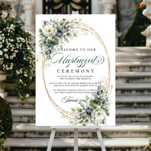 Poster Água verde dourada Cerimônia Desconectada Casament