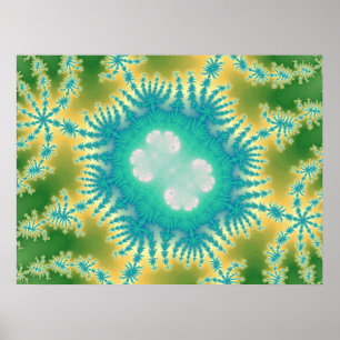 Póster Água-viva azul (Impressão)