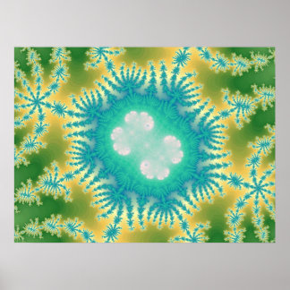 Póster Água-viva azul (Impressão)