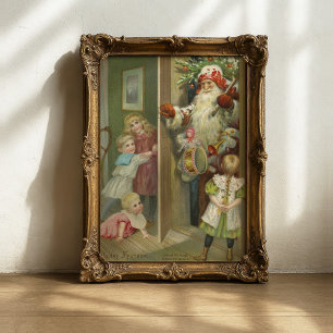 Poster Aguardando Papais noeis   Natais vintages