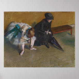 Póster Aguardando por Edgar Degas