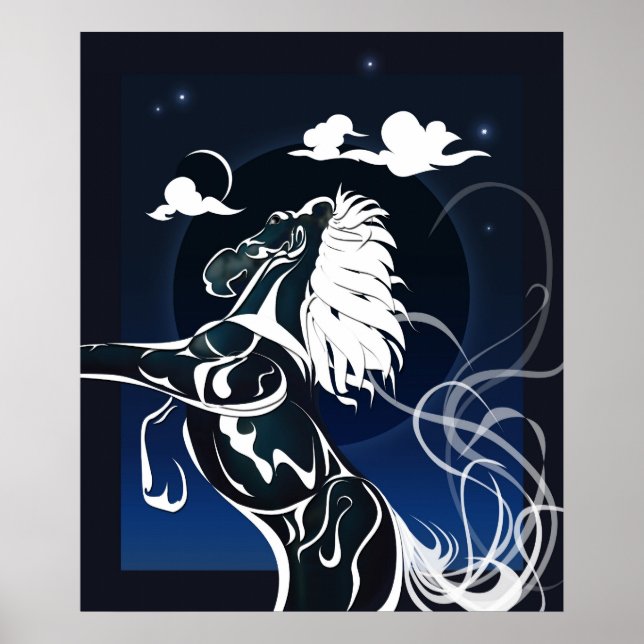 Poster Aguardente de Cavalo NEGRO BURACO SOL (Frente)