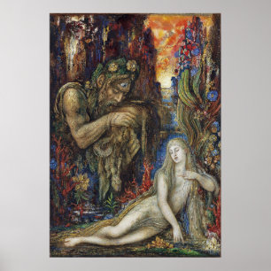 Póster Aguarela de Galatea Gustave Moreau