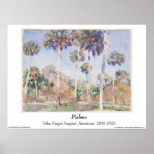 Poster Aguarela de John Singer Sargent - palmas