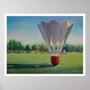 Poster Aguarela de "Shuttlecocks" Paul Jackson