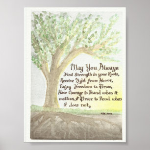 Póster Aguarela original e bênção