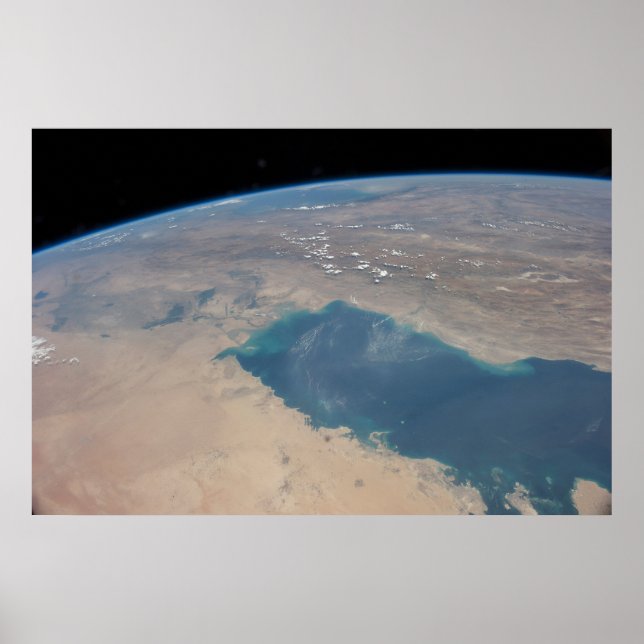 Poster Águas Azuis Tropicais Do Golfo Persa. (Frente)