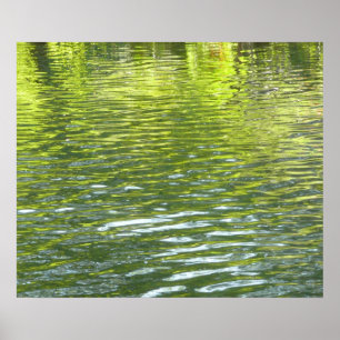 Póster Águas de Oak Creek Amarelo e Verde Foto da Naturez