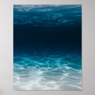 Poster Águas do mar oceano sob o mar