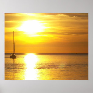 Póster Águas do por do sol
