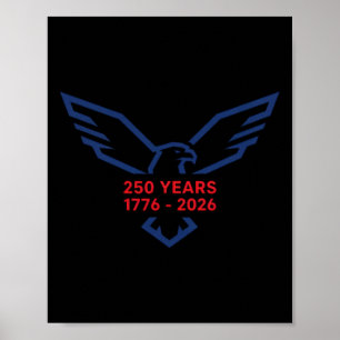 Poster Águia 250 Anos 1776-2026 Aniversário de 250 anos M