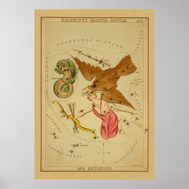 Poster Águia Águia - Gráfico astronômico venenoso (Frente)