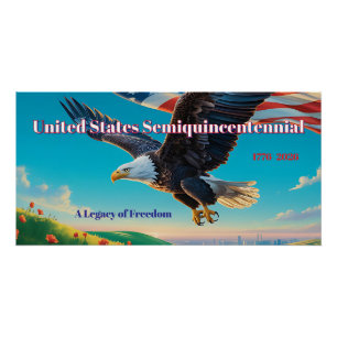 Póster Águia Ascendente—Tributo dos 250 anos dos Estados 