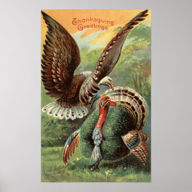 Póster Águia Atacando a Turquia (Frente)